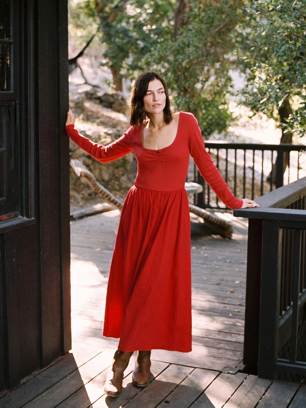 CHRISTY DAWN Ramona dress in crimson - Picture 3 of 15
